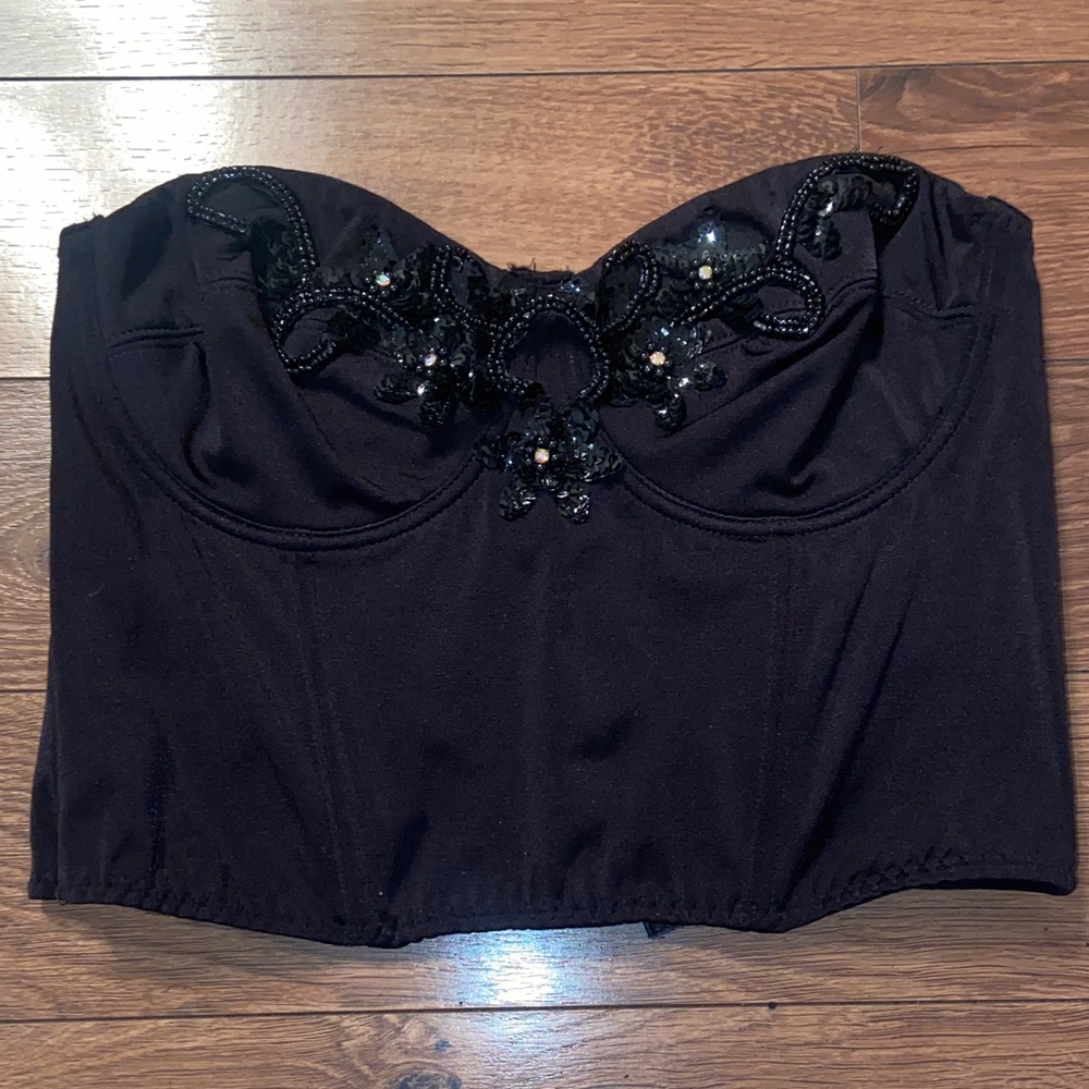Vintage bustier with sequins